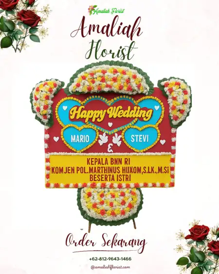 Papan Bunga Pernikahan Wingkomulyo
